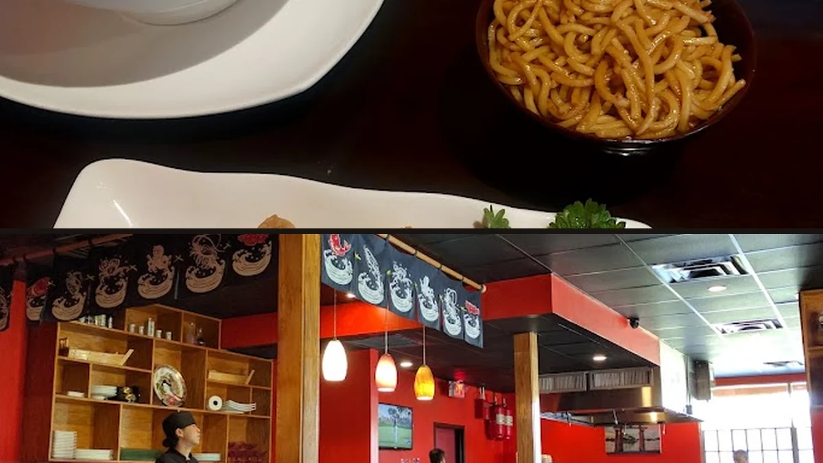Table service area with simple, clean seating.