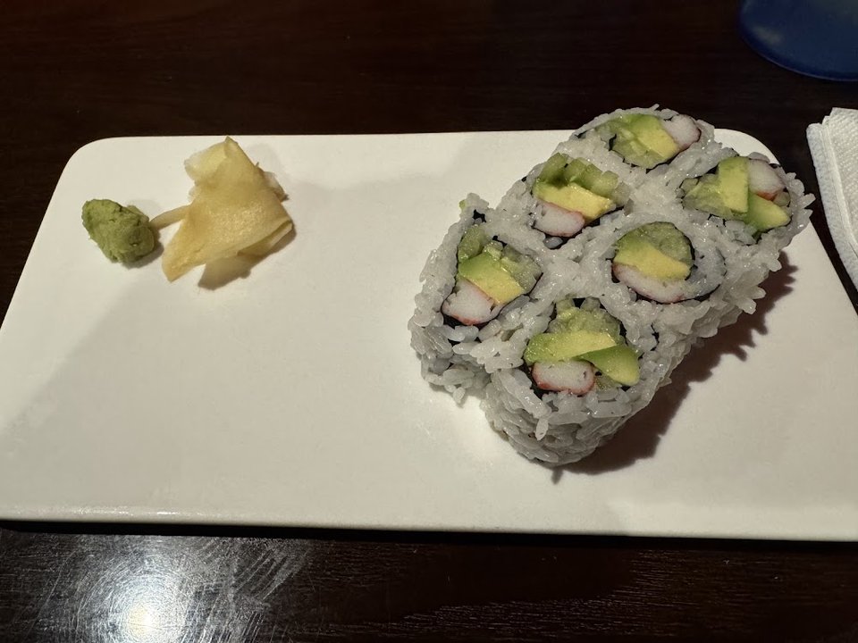 Avocado Sushi Roll with Ginger Wasabi